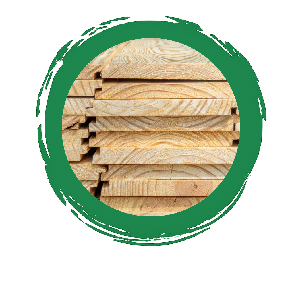 Rough Cut Douglas Fir Green Shiplap Lumber